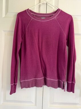 aerie Raspberry Crewneck Thermal Pullover